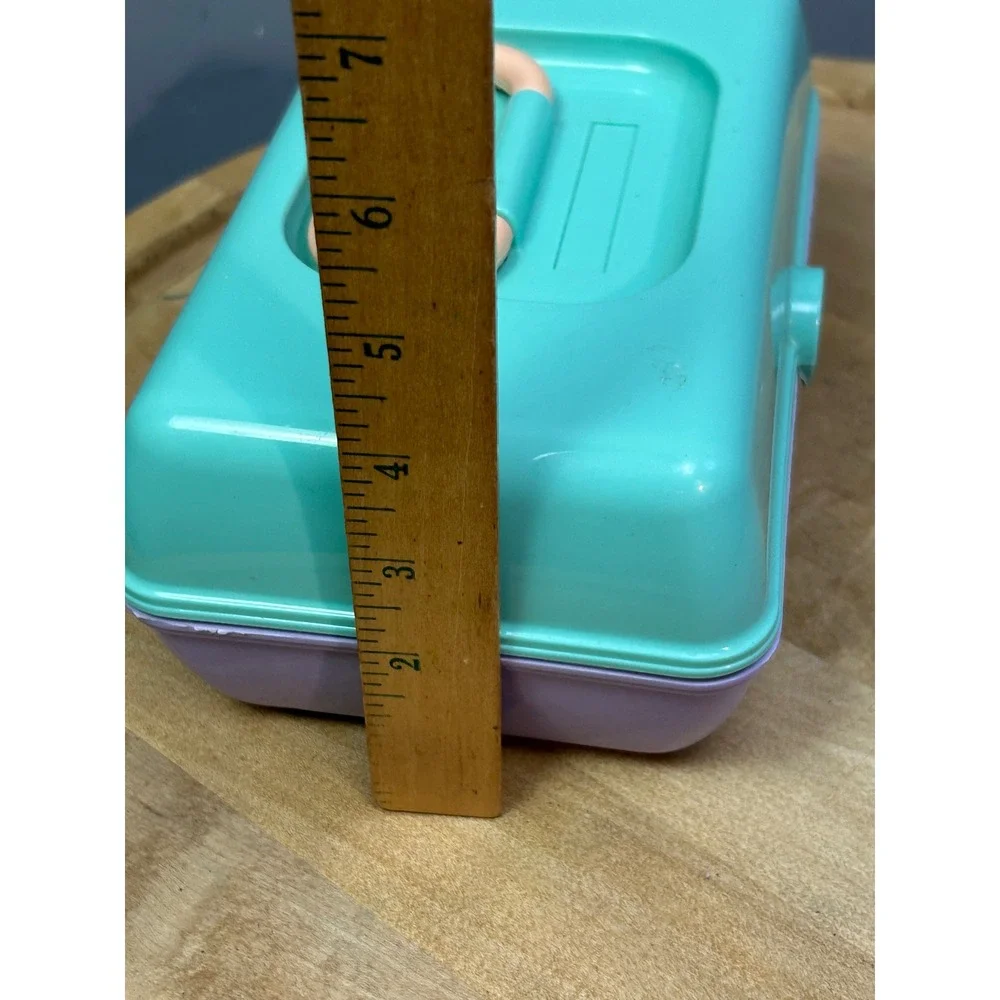 Caboodles Makeup Case Unisex OS Teal Purple Vintage 90s Retro Cosmetic Organizer